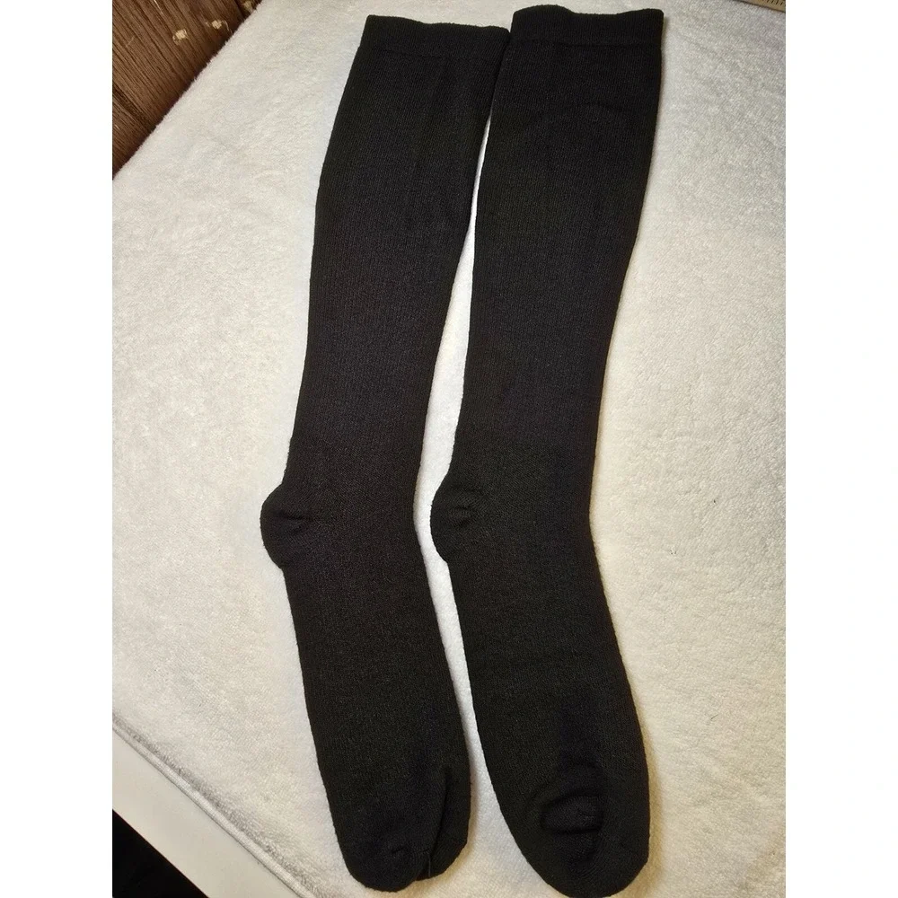 Dr Scholl Men Medium Graduated Compression Socks Black Winter Support Closed Toe
